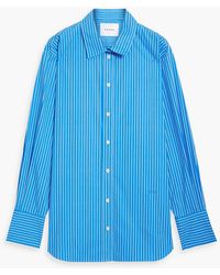 FRAME - Oversized Striped Cotton-poplin Shirt - Lyst
