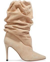 IRO - Stevie Gathered Suede Boots - Lyst
