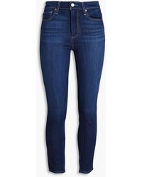 PAIGE - Hoxton Cropped High-rise Skinny Jeans - Lyst