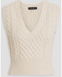 Rag & Bone - Elizabeth Cable-knit Wool, Cotton And Alpaca-blend Vest - Lyst
