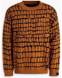 Versace - Jacquard-Knit Wool-Blend Sweater - Lyst