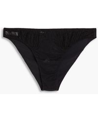 I.D Sarrieri - Embroidered Tulle Mid-rise Briefs - Lyst