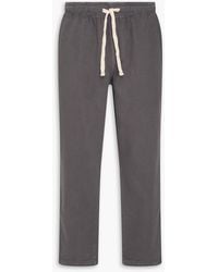 FRAME - Tapered Cotton Drawstring Pants - Lyst