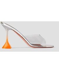 AMINA MUADDI - Lupita Pvc And Metallic Leather Mules - Lyst