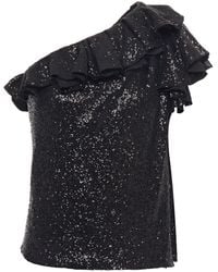 IRO - Lavaur One-shoulder Sequined Crepe Top - Lyst