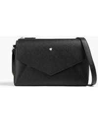 Montblanc - Textured-leather Messenger Bag - Lyst