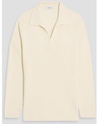 FFORME - Louise Ribbed Merino Wool And Cashmere-blend Polo Sweater - Lyst