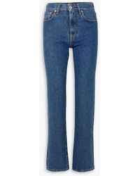JW Anderson - Embroidered High-rise Straight-leg Jeans - Lyst