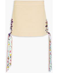 Emilio Pucci - Minirock aus twill aus einer baumwollmischung mit schnürung - Lyst
