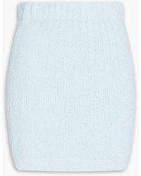 ROTATE BIRGER CHRISTENSEN - Kristina Bouclé-knit Cotton-blend Mini Skirt - Lyst