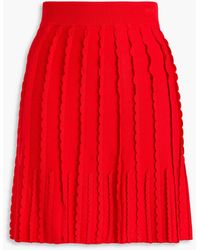 Claudie Pierlot - Scalloped Knitted Mini Skirt - Lyst