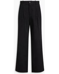 Nili Lotan - Flavie hose mit weitem bein aus twill aus stretch-baumwolle - Lyst