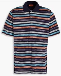 Missoni - Striped Cotton Polo Shirt - Lyst