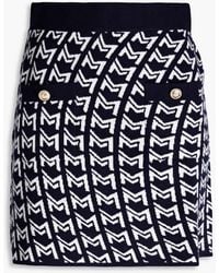 Maje - Button-embellished Jacquard-knit Mini Skirt - Lyst