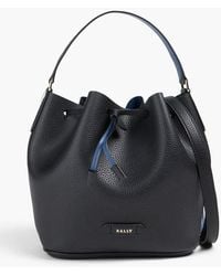 Bally - Blyss Pebbled-Leather Bucket Bag - Lyst
