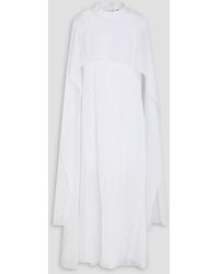 Jil Sander - Cape-Effect Cotton-Voile Midi Dress - Lyst