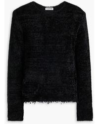 Jil Sander - Pullover aus chenille aus einer seiden-baumwollmischung in distressed-optik - Lyst