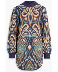 FARM Rio - Jacquard-Knit Mini Dress - Lyst