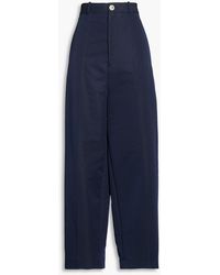 Sandro - Cotton-Blend Twill Tapered Pants - Lyst