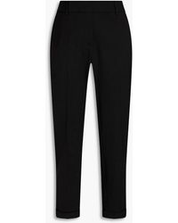 Piazza Sempione - Cropped Wool-blend Tapered Pants - Lyst