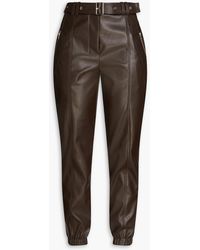 3.1 Phillip Lim - Belted Faux Leather Tapered Pants - Lyst