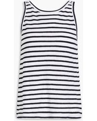 Enza Costa - Easy Striped Cotton And Cashmere-blend Jersey Tank - Lyst