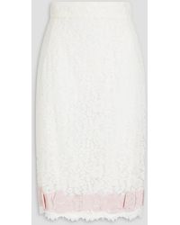 Dolce & Gabbana - Scalloped Corded Lace Skirt - Lyst