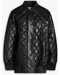 Stand Studio - Estelle Oversized Quilted Faux Leather Jacket - Lyst