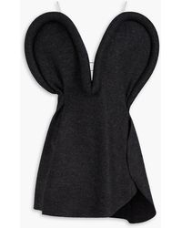 Victoria Beckham - Wool-felt Mini Dress - Lyst