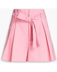 RED Valentino - Pleated Cady Shorts - Lyst