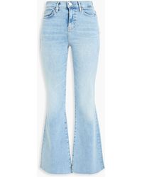 FRAME - Le Easy Flare High-rise Flared Jeans - Lyst