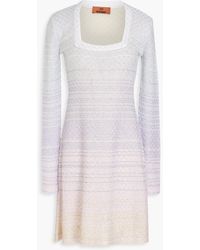 Missoni - Dress With Square Neckline In Viscose Mesh With Sequins - Lyst