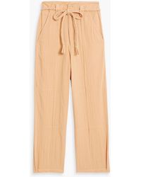 Joie - Marin Cropped Cotton-gauze Straight-leg Pants - Lyst