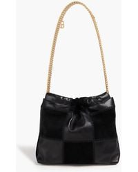 Claudie Pierlot - Apochon Checked Leather And Suede Shoulder Bag - Lyst