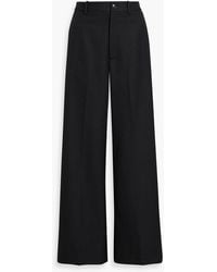 Nili Lotan - Hose "johan" mit weitem bein aus woll-twill mit nadelstreifen - Lyst