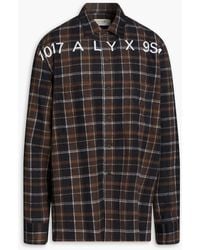 1017 ALYX 9SM - Logo-print Checked Cotton-flannel Shirt - Lyst