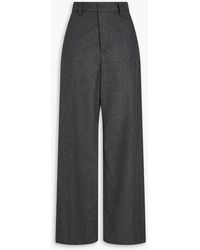 Brunello Cucinelli - Wool And Cashmere-Blend Wide-Leg Pants - Lyst