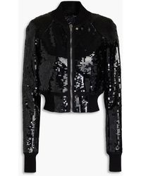 Rick Owens - Cropped Sequined Tulle Bomber Jacket - Lyst