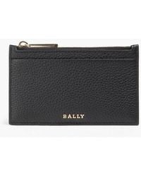 Bally - Pebbled-Leather Cardholder - Lyst