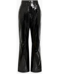 Muubaa - Betty Patent-leather Wide-leg Pants - Lyst