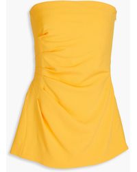 Proenza Schouler - Strapless Draped Crepe Top - Lyst