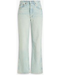 RE/DONE - 90s Distressed High-rise Straight-leg Jeans - Lyst