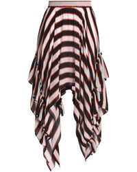 Preen Line Rachel asymmetric striped crepe de chine skirt - Mehrfarbig