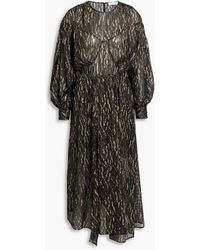 IRO - Ansen Metallic Printed Silk-blend Jacquard Midi Dress - Lyst