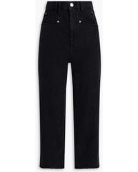 Isabel Marant - Cropped High-rise Straight-leg Jeans - Lyst