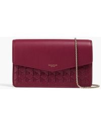 Serapian - Clutch aus leder mit "mosaico"-handflechttechnik - Lyst