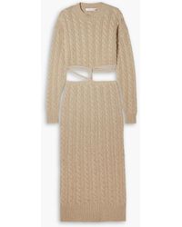 Christopher Esber - Cutout Cable-knit Wool And Cashmere-blend Dress - Lyst
