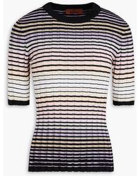 Missoni - Striped Crochet-knit Top - Lyst