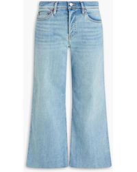 RE/DONE - Cropped Faded High-Rise Wide-Leg Jeans - Lyst