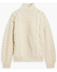 Nili Lotan - Hawthorn Cable-knit Wool Turtleneck Sweater - Lyst